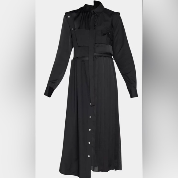 Sacai Satin Combo Dress - Picture 4 of 8